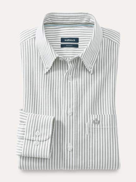 Premium Oxford-Hemd Streifen Schilf