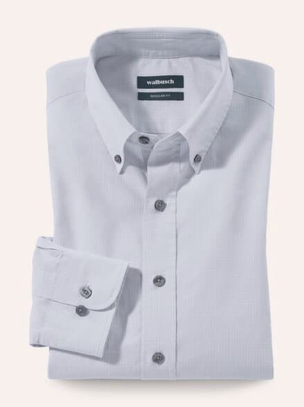 Hemd mit Kent-Kragen Button Down Grau Hemd mit Kent-Kragen Button Down Grau