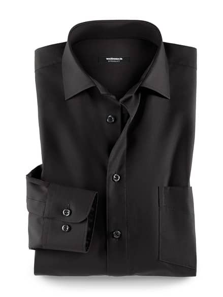 Extraglatt-Hemd Kent-Kragen Schwarz Extraglatt-Hemd Kent-Kragen Schwarz