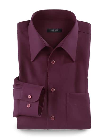 Extraglatt-Hemd Walbusch-Kragen Burgund Extraglatt-Hemd Walbusch-Kragen Burgund
