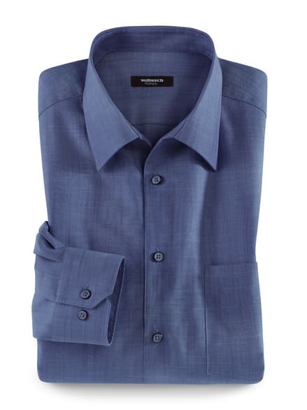 Extraglatt-Hemd Tropical Rauchblau Extraglatt-Hemd Tropical Rauchblau