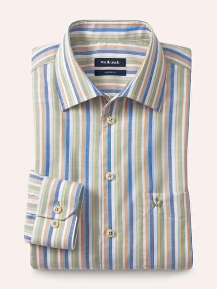 Extraglatt-Hemd Tropical Streifen