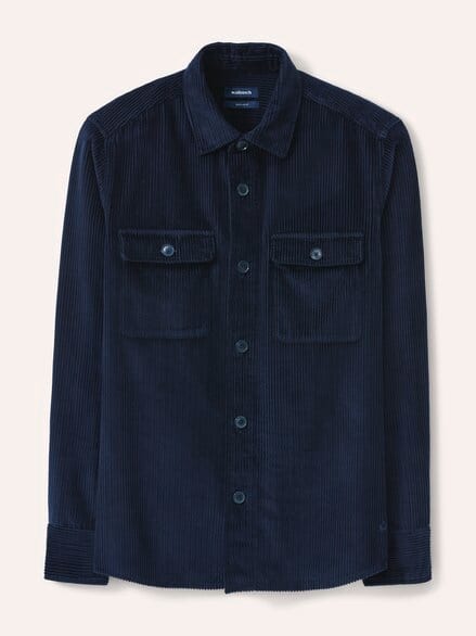 Overshirt aus Breitcord Marine