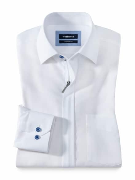 Tropical-Hemd Zip&Go Weiß