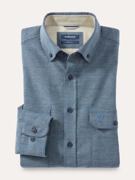 Soft-Cord Overshirt Blau