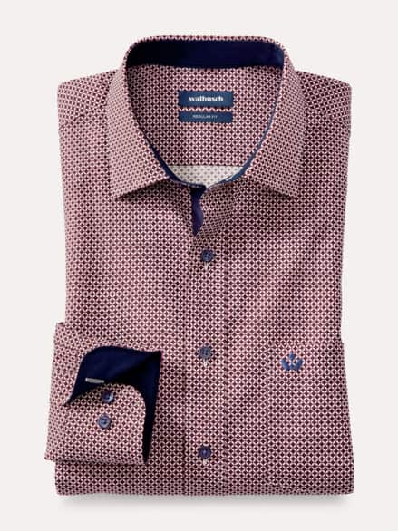 Aktiv-Hemd Druck Bordeaux Aktiv-Hemd Druck Bordeaux