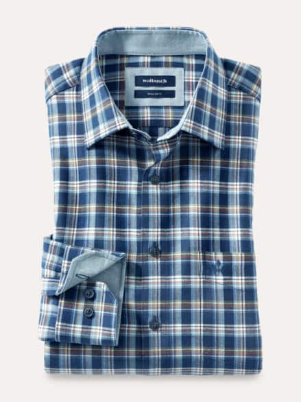 Softflanell-Hemd Fensterkaro Marine Softflanell-Hemd Fensterkaro Marine