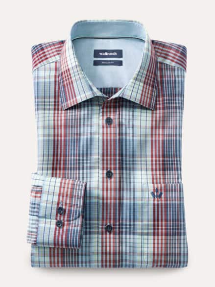 Extraglatt-Hemd Karo Rot