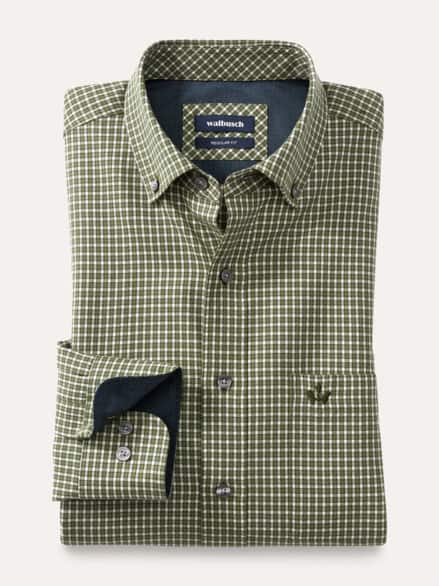 Cashmere-Mix-Hemd Vichy Schilf Cashmere-Mix-Hemd Vichy Schilf