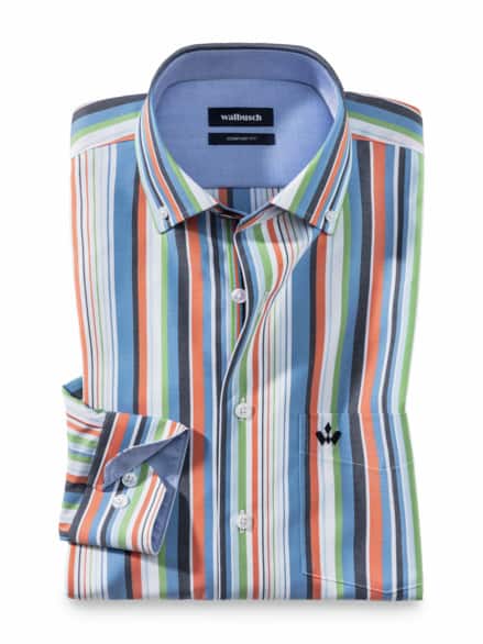 Extraglatt Hemd Frischekick Streifen Orange Extraglatt Hemd Frischekick Streifen Orange