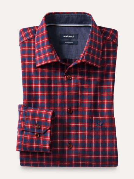 Sturmtief Flanell-Hemd Karo Bordeaux Sturmtief Flanell-Hemd Karo Bordeaux