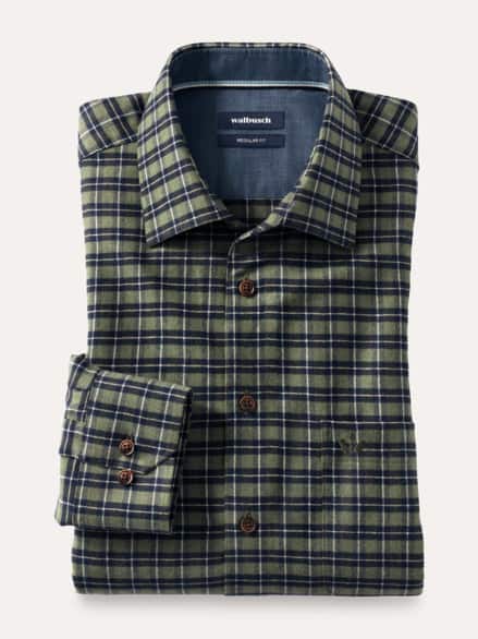 Sturmtief Flanell-Hemd Karo Oliv Sturmtief Flanell-Hemd Karo Oliv