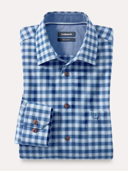 Sturmtief Flanell-Hemd Karo Marine