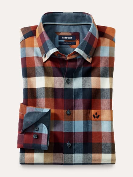 Sturmtief Flanell-Hemd Karo Bordeaux Sturmtief Flanell-Hemd Karo Bordeaux