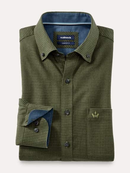 Sturmtief Flanell-Hemd Vichy Schilf