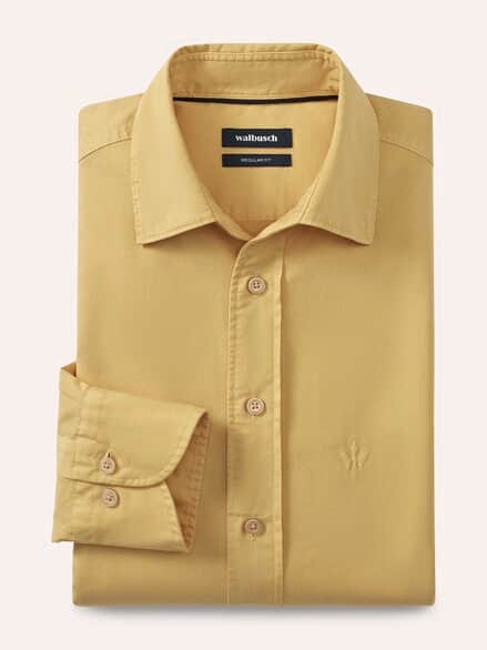 Überfärber-Hemd Akaziengelb