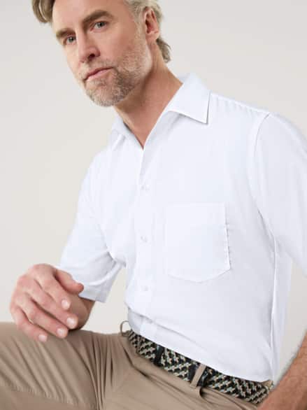 Extraglatt-Hemd Walbusch-Kragen Weiß