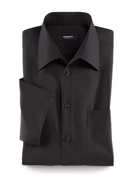 Extraglatt-Hemd Walbusch-Kragen Schwarz Extraglatt-Hemd Walbusch-Kragen Schwarz