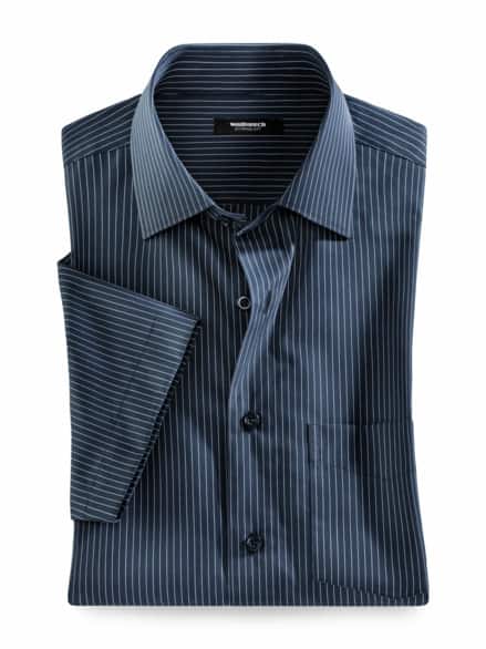 Extraglatt-Hemd Kent-Kragen Nadelstreifen