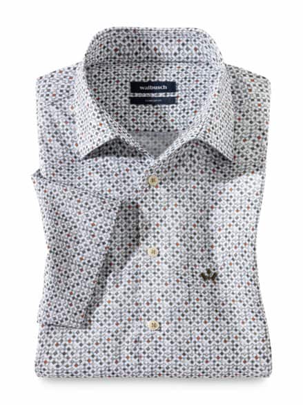 Extraglatt-Hemd Tropical Druck Minimal