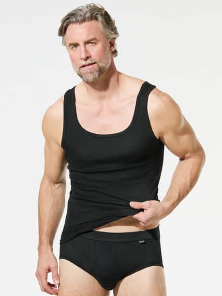 Masterclass-Unterhemd 2er-Pack Schwarz