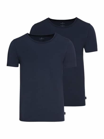Modal Rundhals-Shirt 2er Set Marine