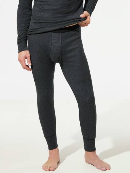 Thermo-Hose lang 2er-Pack Anthrazit Gestr