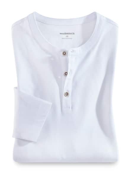 Henley-Shirt Weiß
