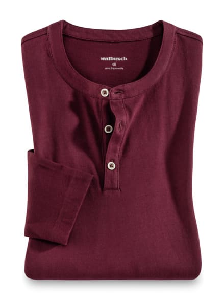 Henley-Shirt Burgund