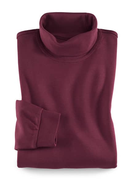 Rollkragen-Shirt Burgund