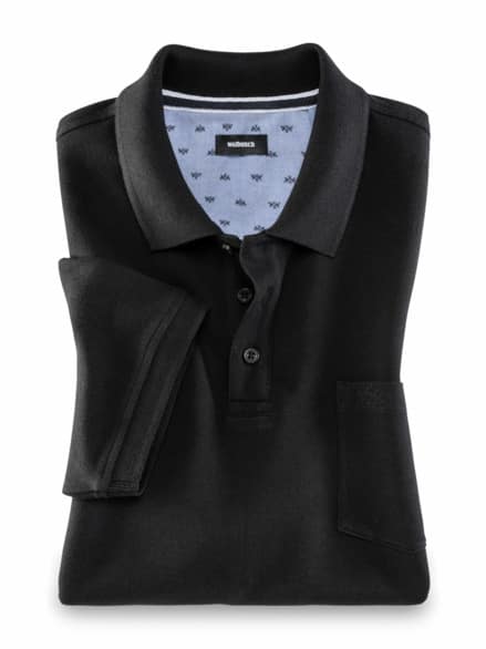 Pique-Polo Pima Cotton Schwarz