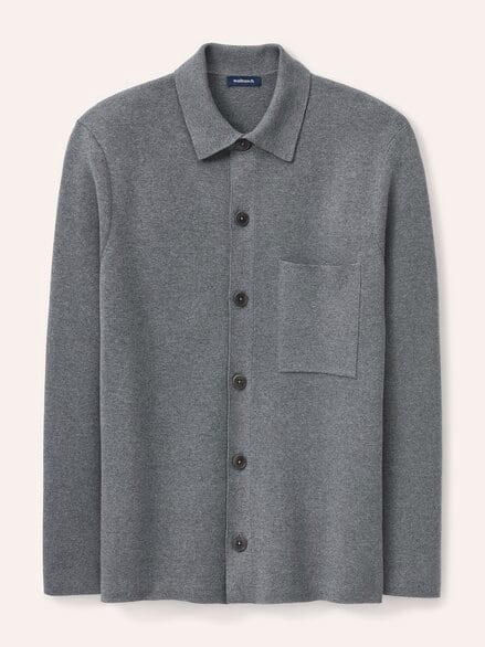Milano Strickjacke mit Baumwolle Grau Melange