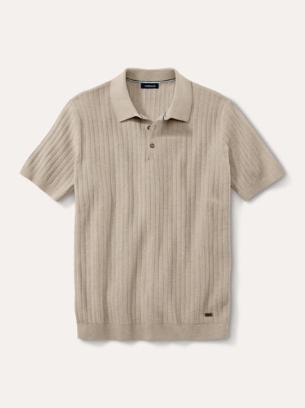 Baumwoll-Strickpolo Sand Baumwoll-Strickpolo Sand