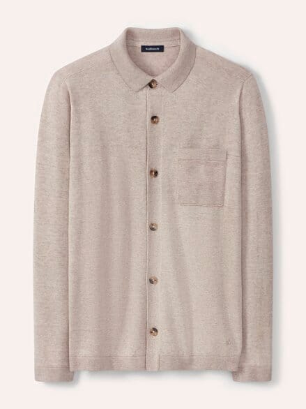 Geknöpftes Strickpolo Sand