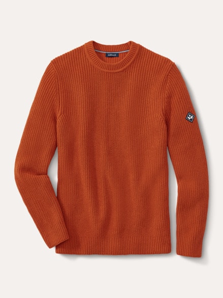Patentstrick-Pullover Rotorange