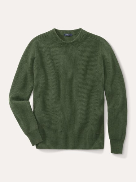 Cashmino Pullover Nahtlos Oliv