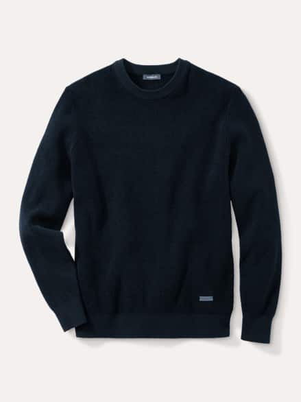 Komfort Ripp-Pullover Marine