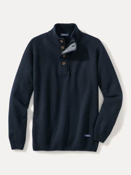 Premium Lammwoll-Troyer Marine