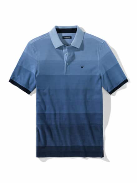Ombre Streifenpolo Hitzefrei Blau Ombre Streifenpolo Hitzefrei Blau