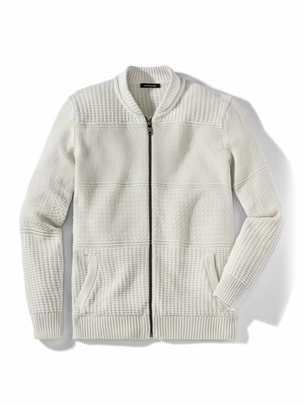 Zip-Jacke Strukturmix Natur Zip-Jacke Strukturmix Natur