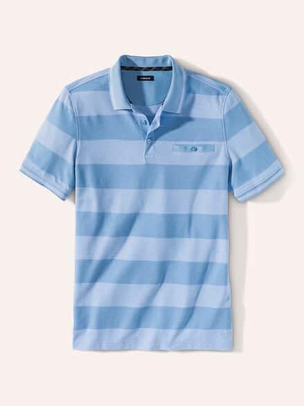 Extraglatt-Polo Klimakontrolle Streifen Hellblau Extraglatt-Polo Klimakontrolle Streifen Hellblau