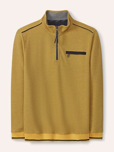 Easycare Struktur-Troyer Bicolor Akaziengelb