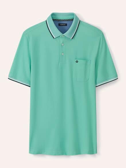 Extraglatt-Polo Bicolor Uni Mint Extraglatt-Polo Bicolor Uni Mint