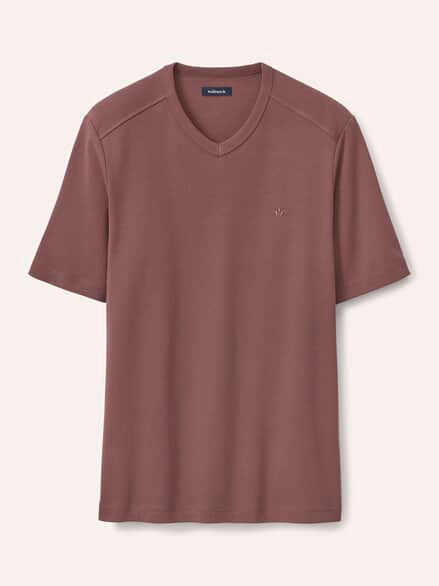 Zu schade für drunter-Shirt V-Neck Braun