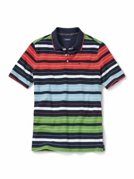 Pique-Polo Hitzefrei Streifen Marine