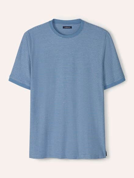Struktur T-Shirt Rauchblau