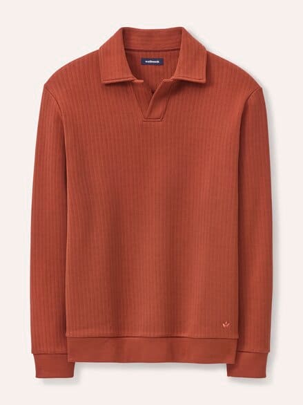 Sweatshirt mit Kragen Rotbraun