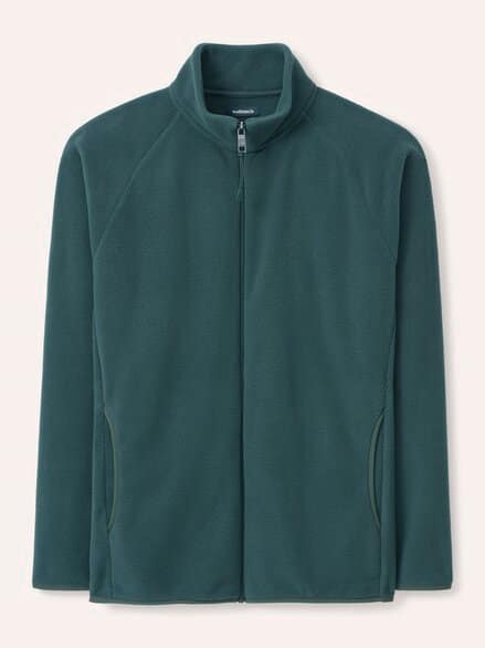 Zippjacke aus Polarfleece Blaugrün