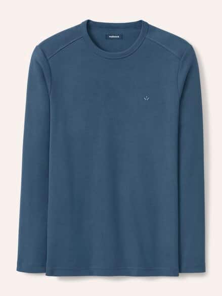 Langarm Zu schade für Drunter-Shirt Meerblau