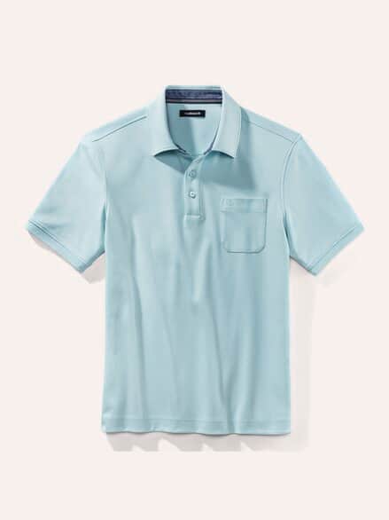 Walbusch-Kragen Polo Light Aqua